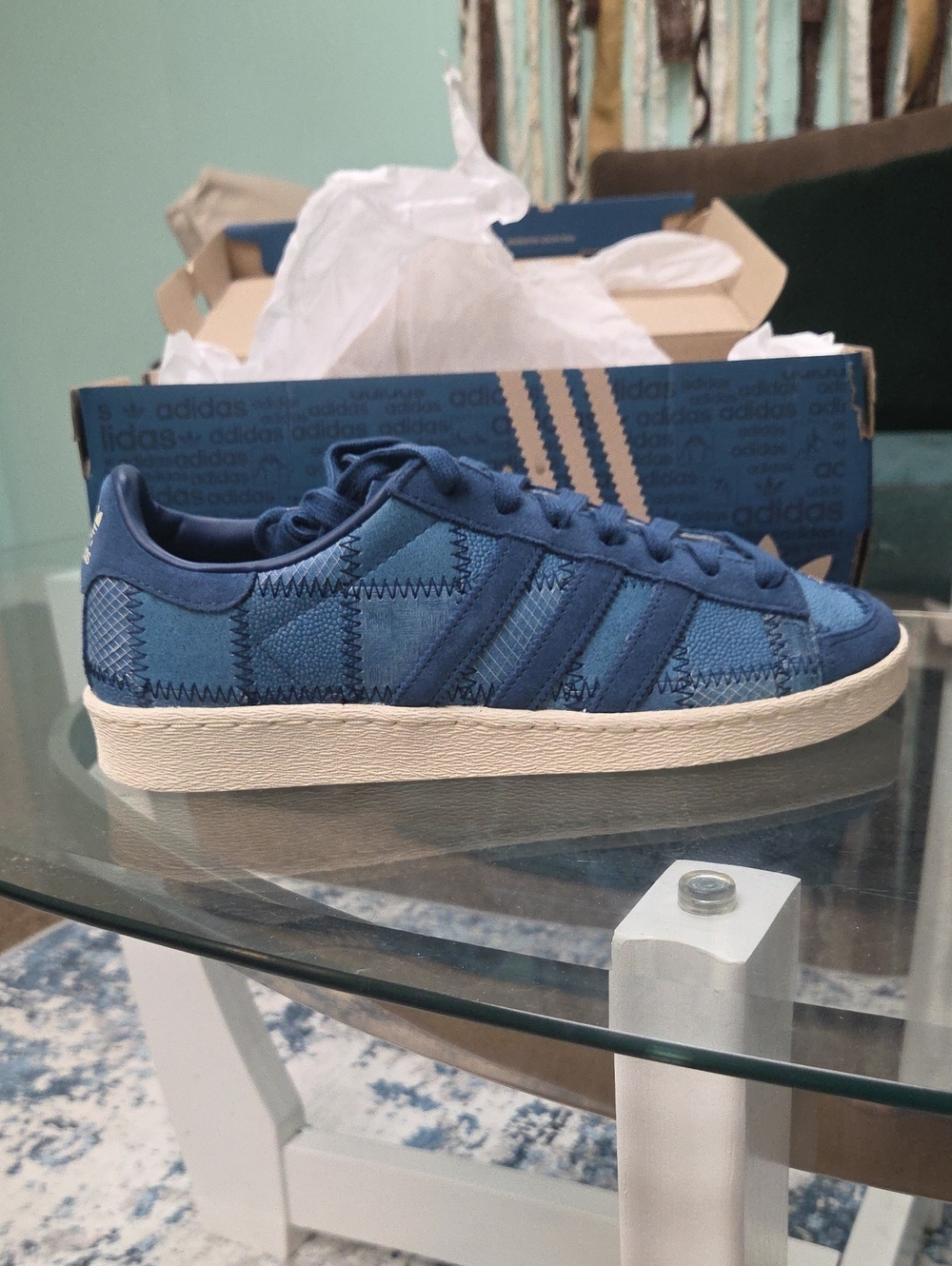 adidas Campus Low-Top Sneakers in Denim Blue